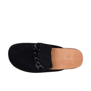VIONIC NIB Black Suede Georgie Mule Loafer $185 size 7.5